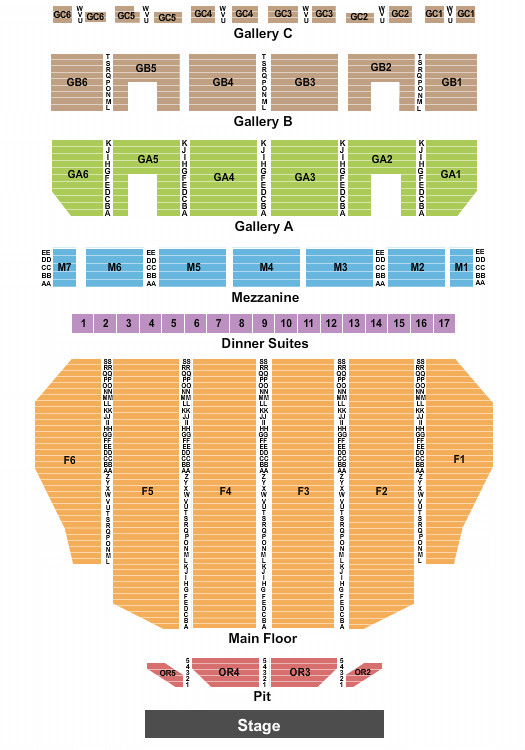 Fox Theatre Fox Theatre Seating Chart